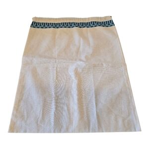 Tori Burch Ivory Cotton Medium Drawstring Dustbag